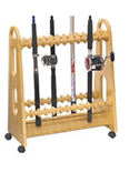 Wood Fishing Rod Rack